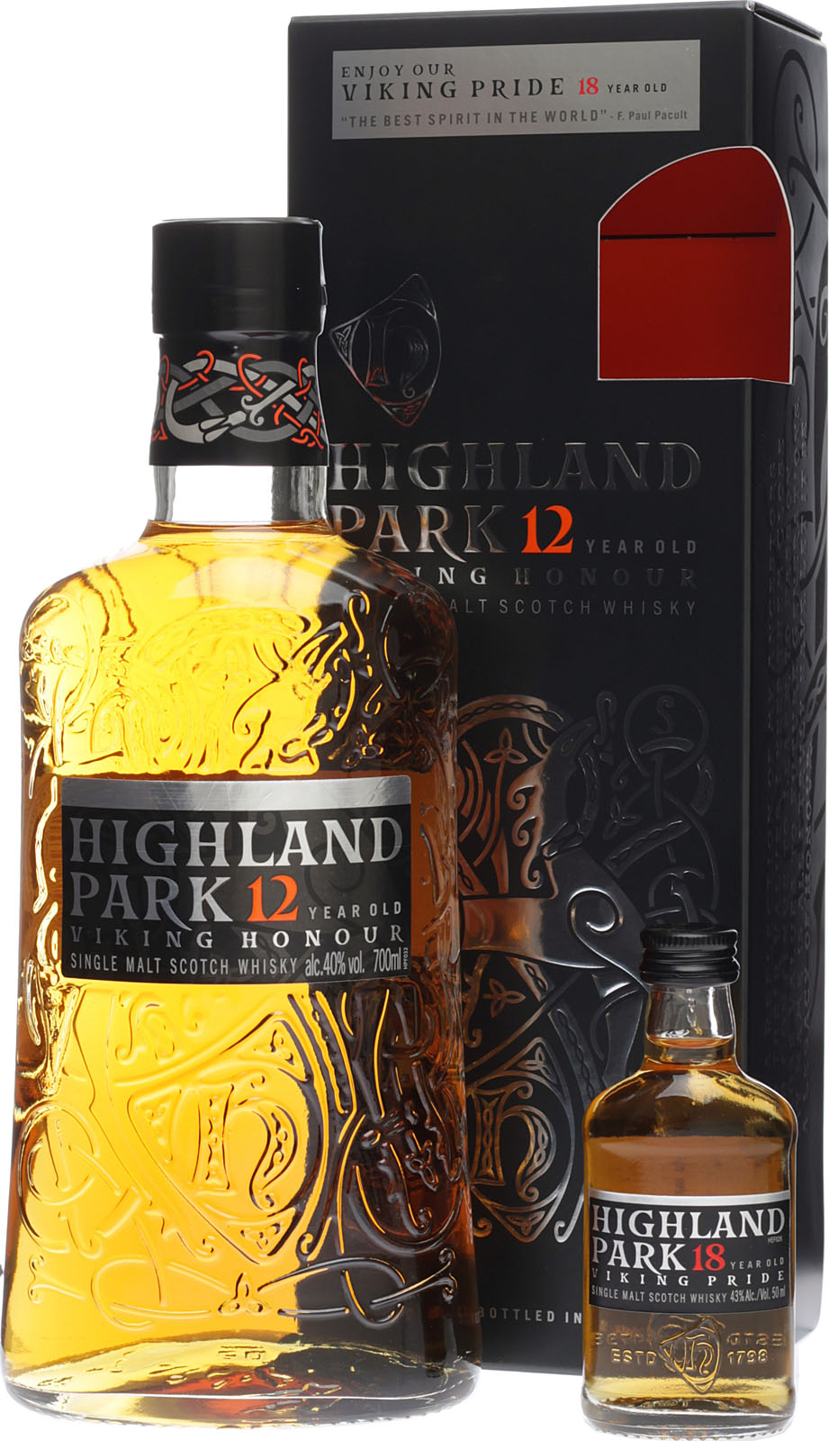 Highland Park 12 Geschenkset mit Highland Park Dragon