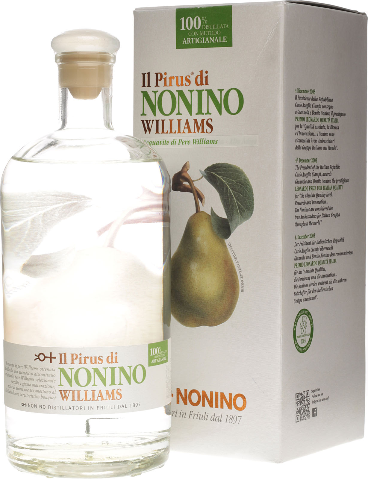 Nonino Pirus Williams Christ 700ml 43%