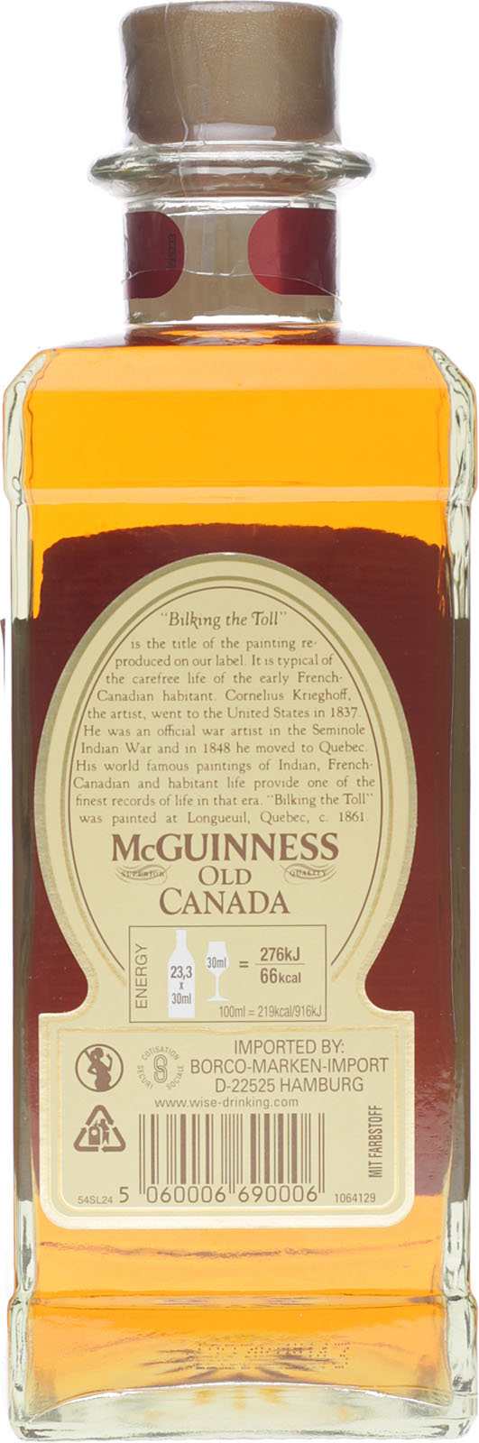 Old Canada McGuiness Canadian Rye Whisky