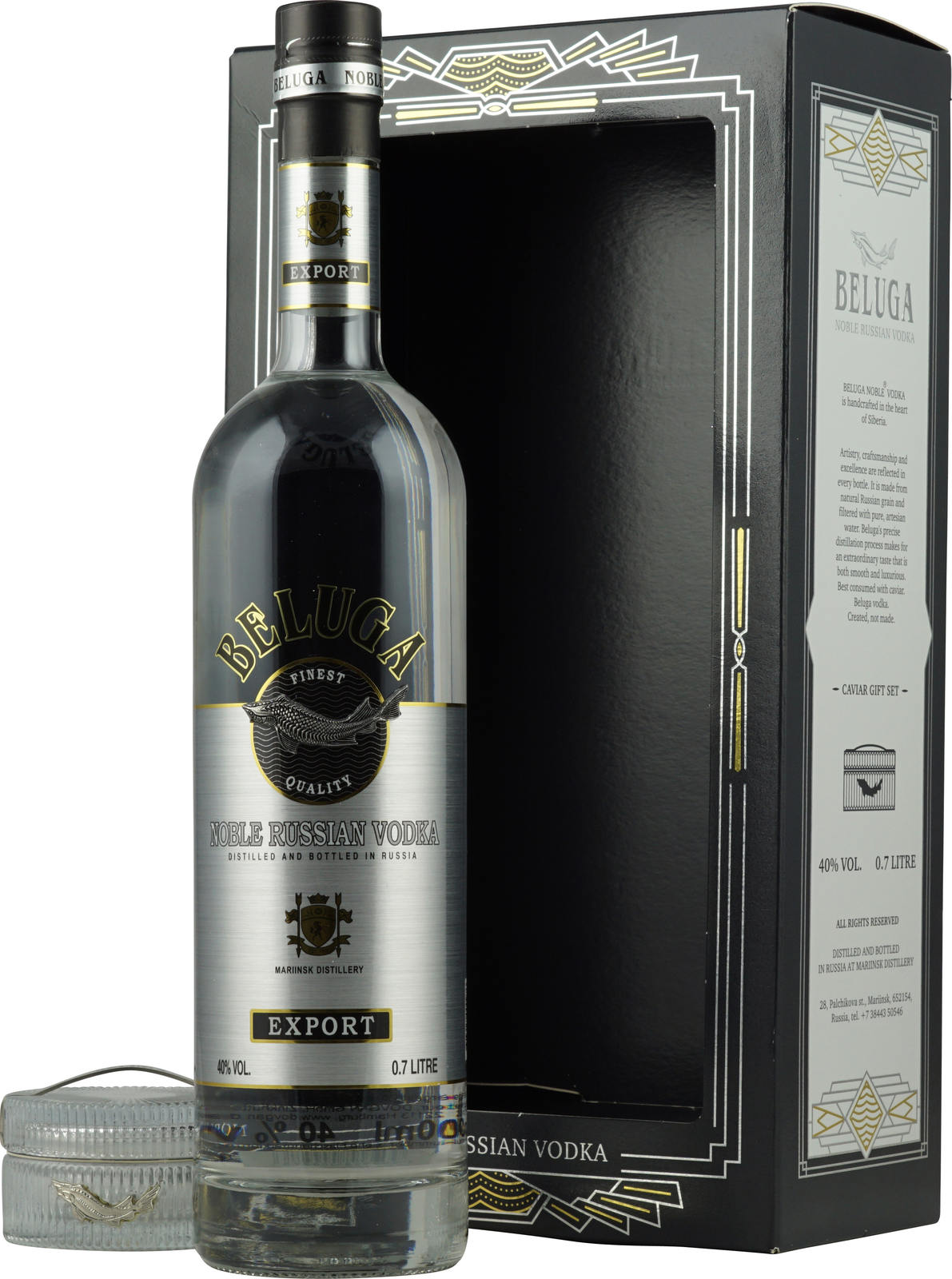 Beluga Vodka Geschenkset mit Kavierschale, perfektes Präsent