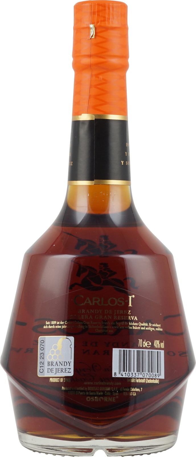 Carlos Brandy No 1 aus Andalusien in Spanien mit 700 ml