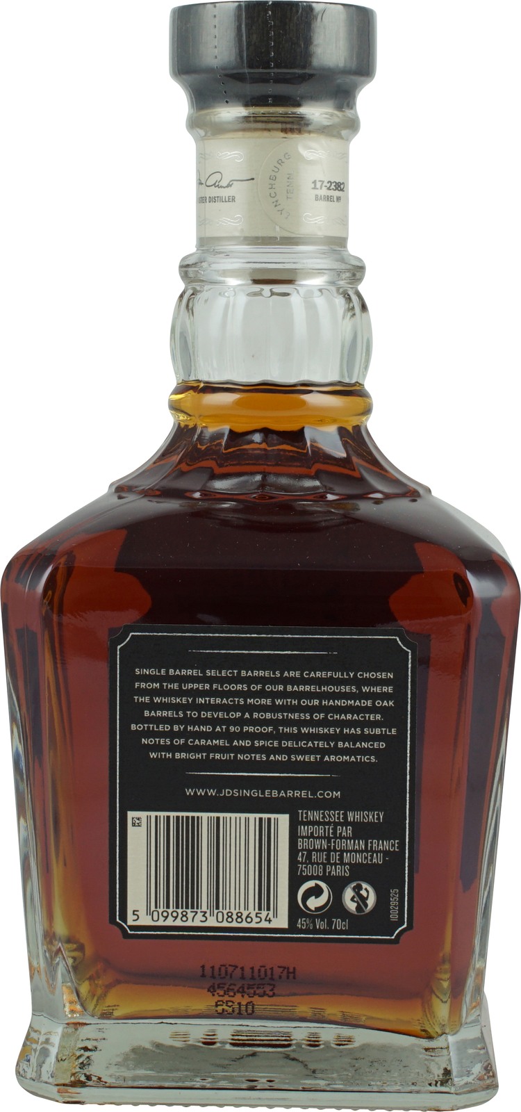 Jack Daniels Single Barrel 0,7 Liter Set mit Tasting Glas