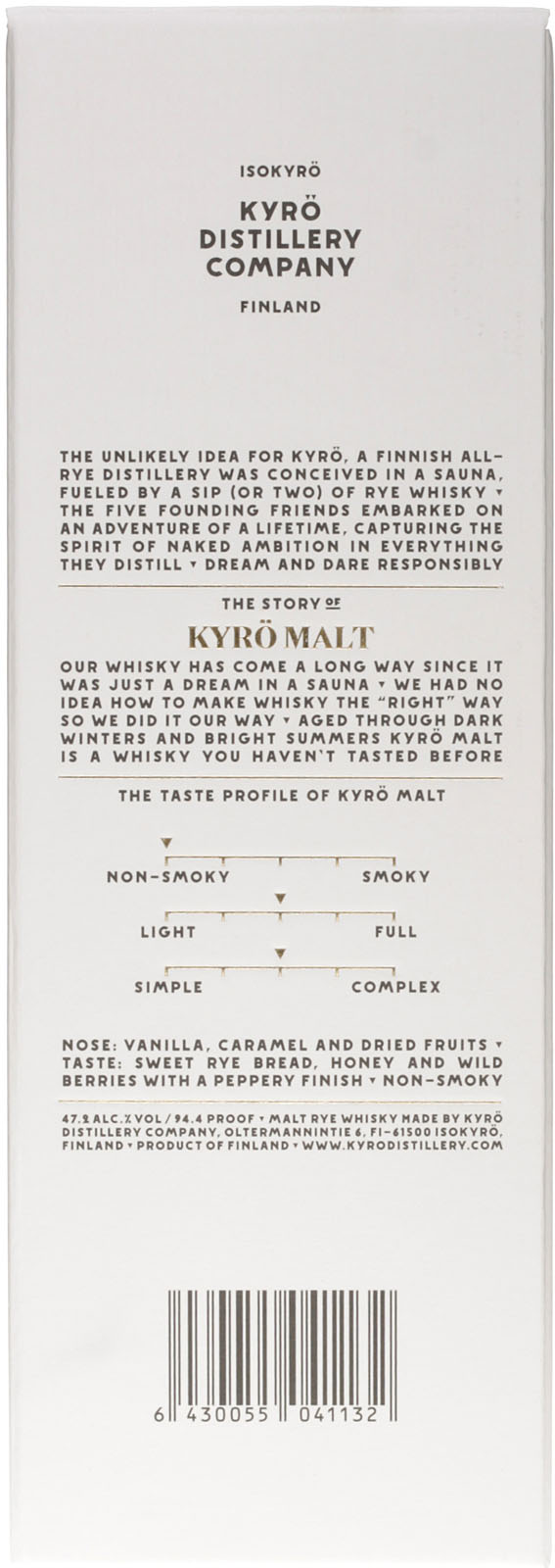 Rye im Malt Whisky aus hier Spirituosen Kyrö S Finnland