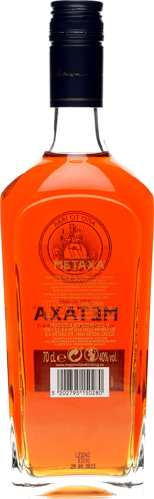 Metaxa 12 Sterne 700 ml Der klassische Brandy aus