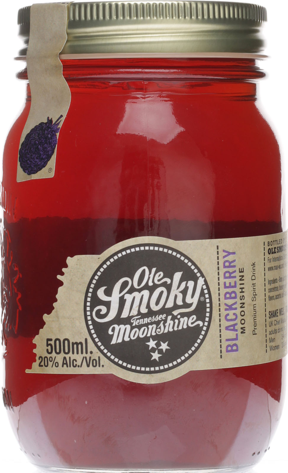 Ole Smoky Tennessee Moonshine Blackberry 05 Liter 4232