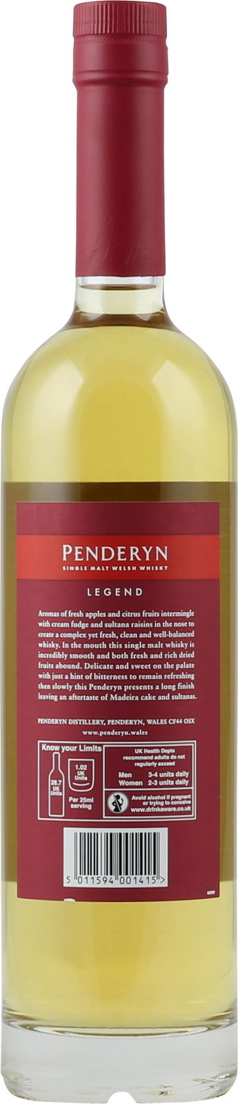 Legend 0,7 Malt Liter Welsh 41% Penderyn Whiskey Single