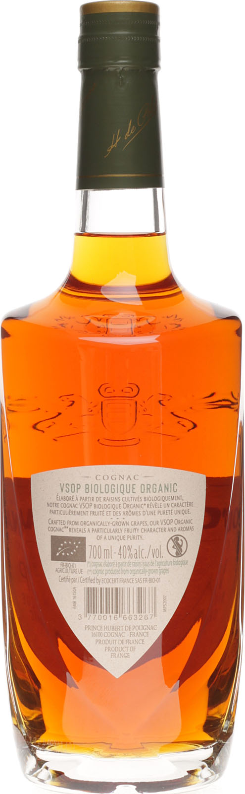 Prince Hubert de Polignac VSOP Organic Cognac - Buy Online on Cognac -Expert.com