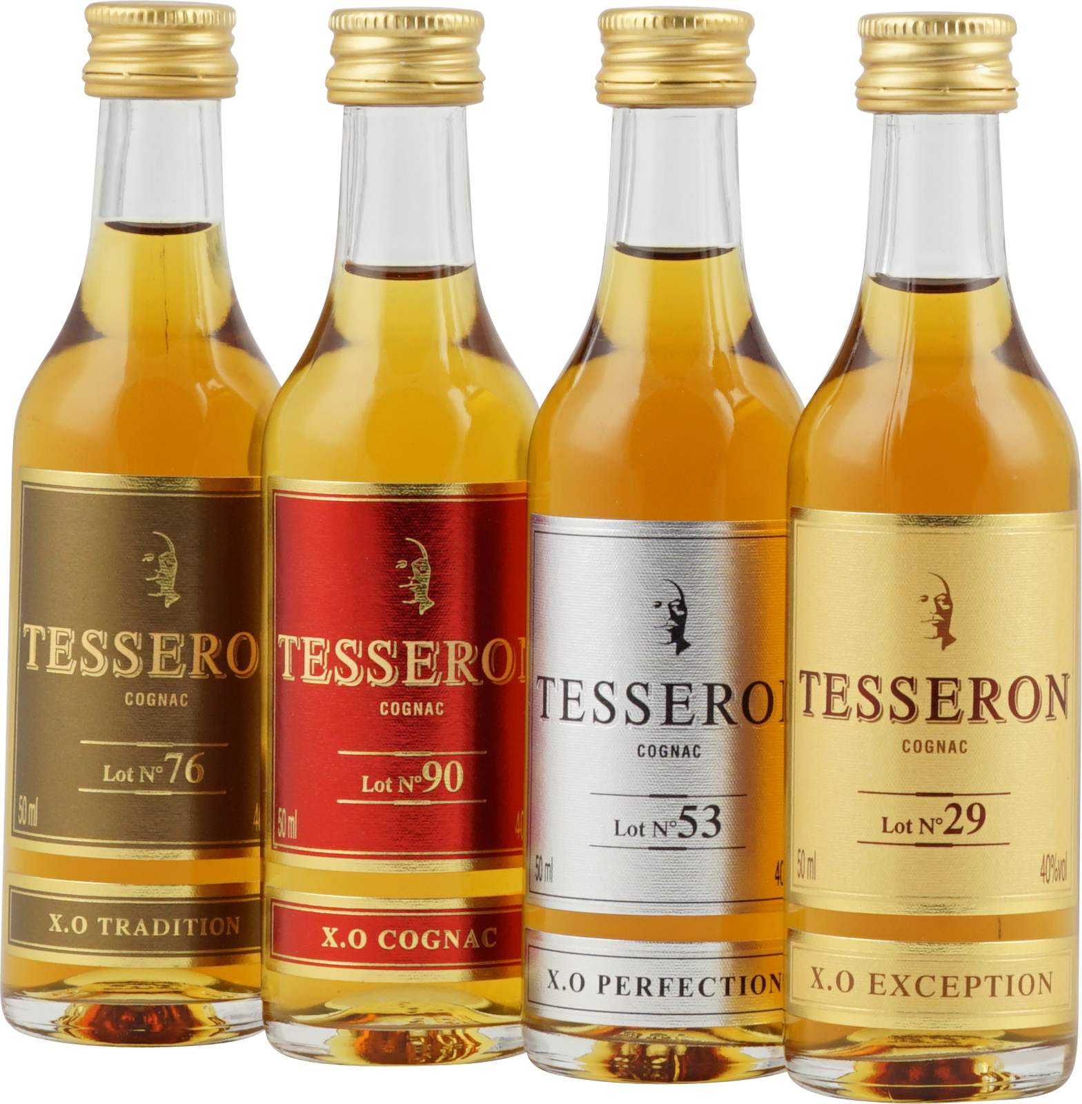 Cognac TESSERON Coffret Miniatures Classiques 4 x 5cl